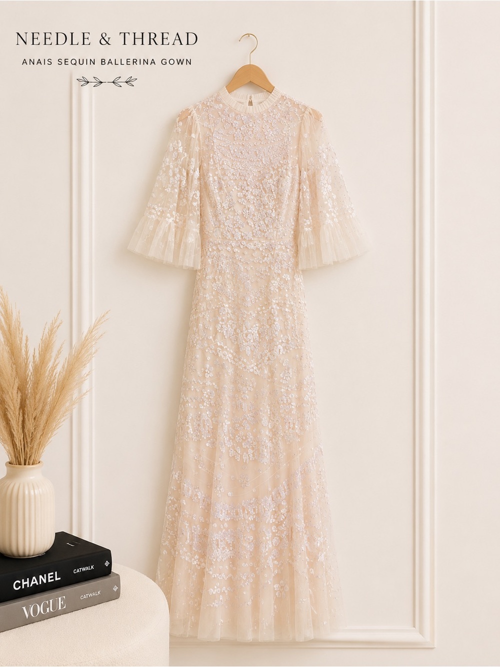 Needle & Thread• Anais Sequin Ballerina Gown • Worn Once • Not Altered